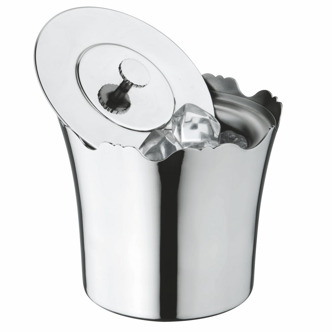 Insulated Ice Bucket With Lid; Pewter D: 9-1/2" H: 8-5/8" C: 1 Gallon