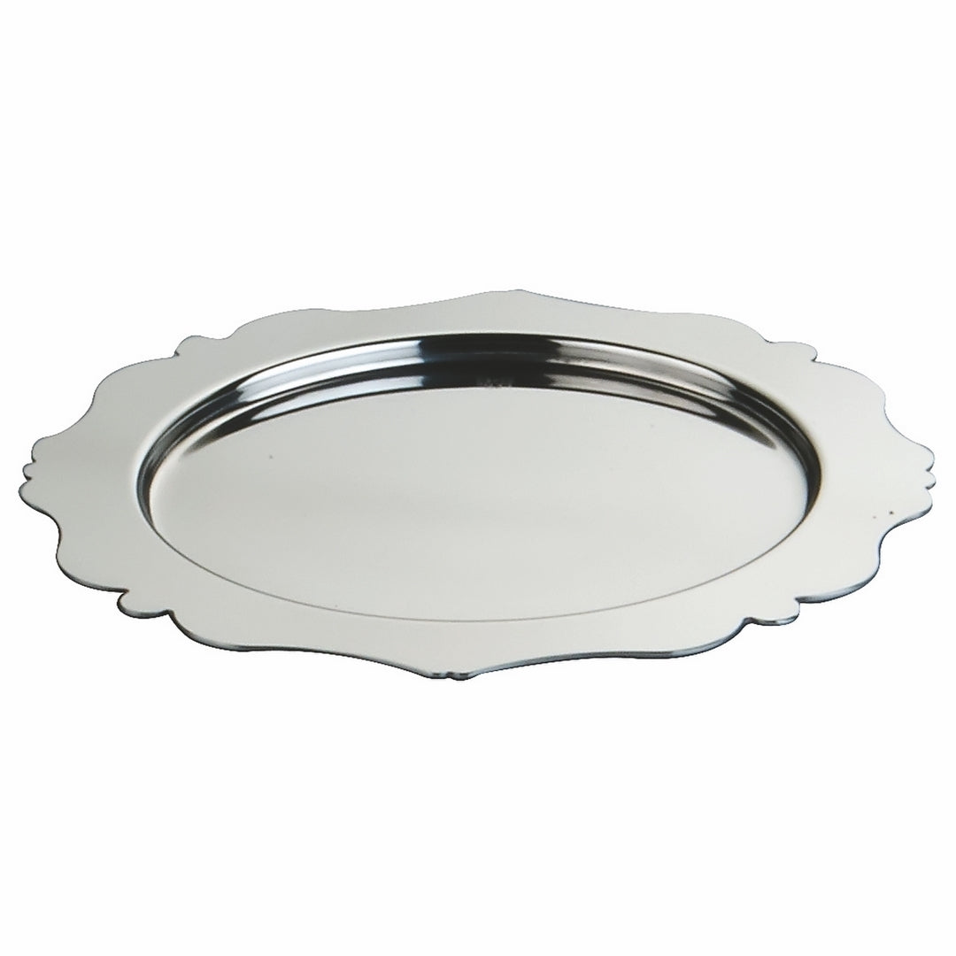 Round Tray; Pewter 8-1/4" Round