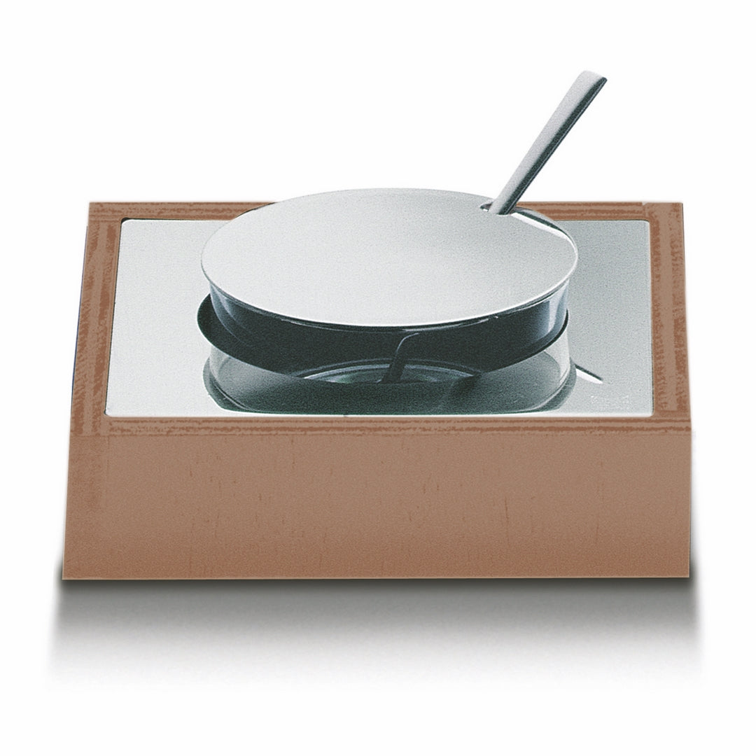 Wenge Wood Finish Cheese Basin; L: 6" W: 6" C: 6-3/4 Oz. Walnut