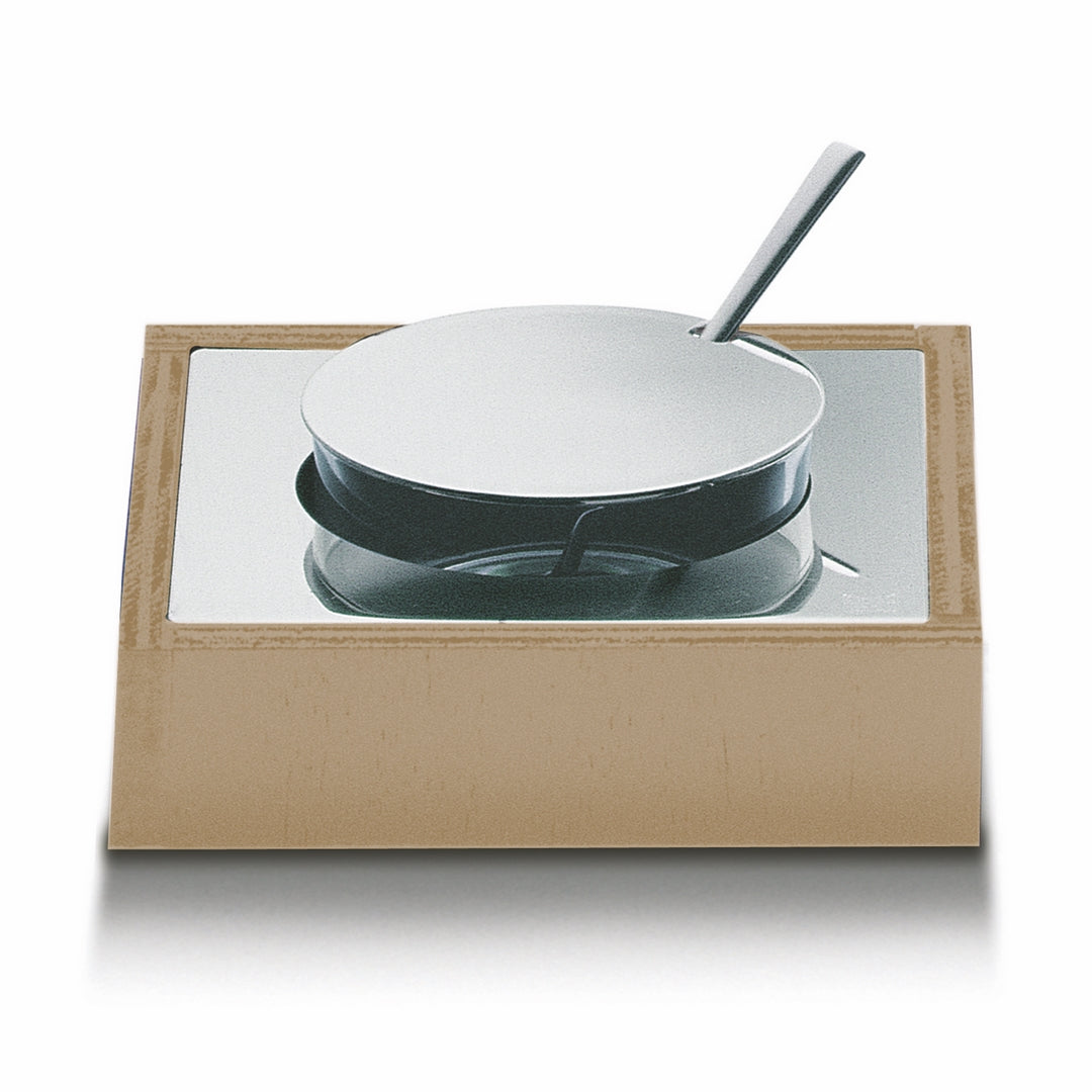 Wenge Wood Finish Cheese Basin; L: 6" W: 6" C: 6-3/4 Oz. Oak