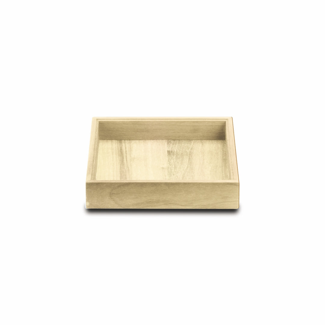 Wenge Wood Finish Square Basket; L: 7-7/8" W: 7-7/8" Oak