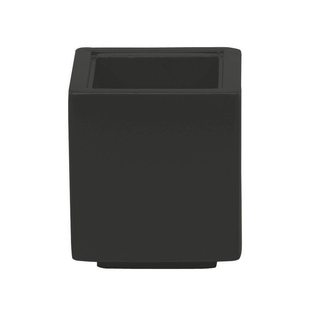 Wenge Wood Finish Square Bowl; L: 2-3/8" W: 2-3/8" Lacquered Black