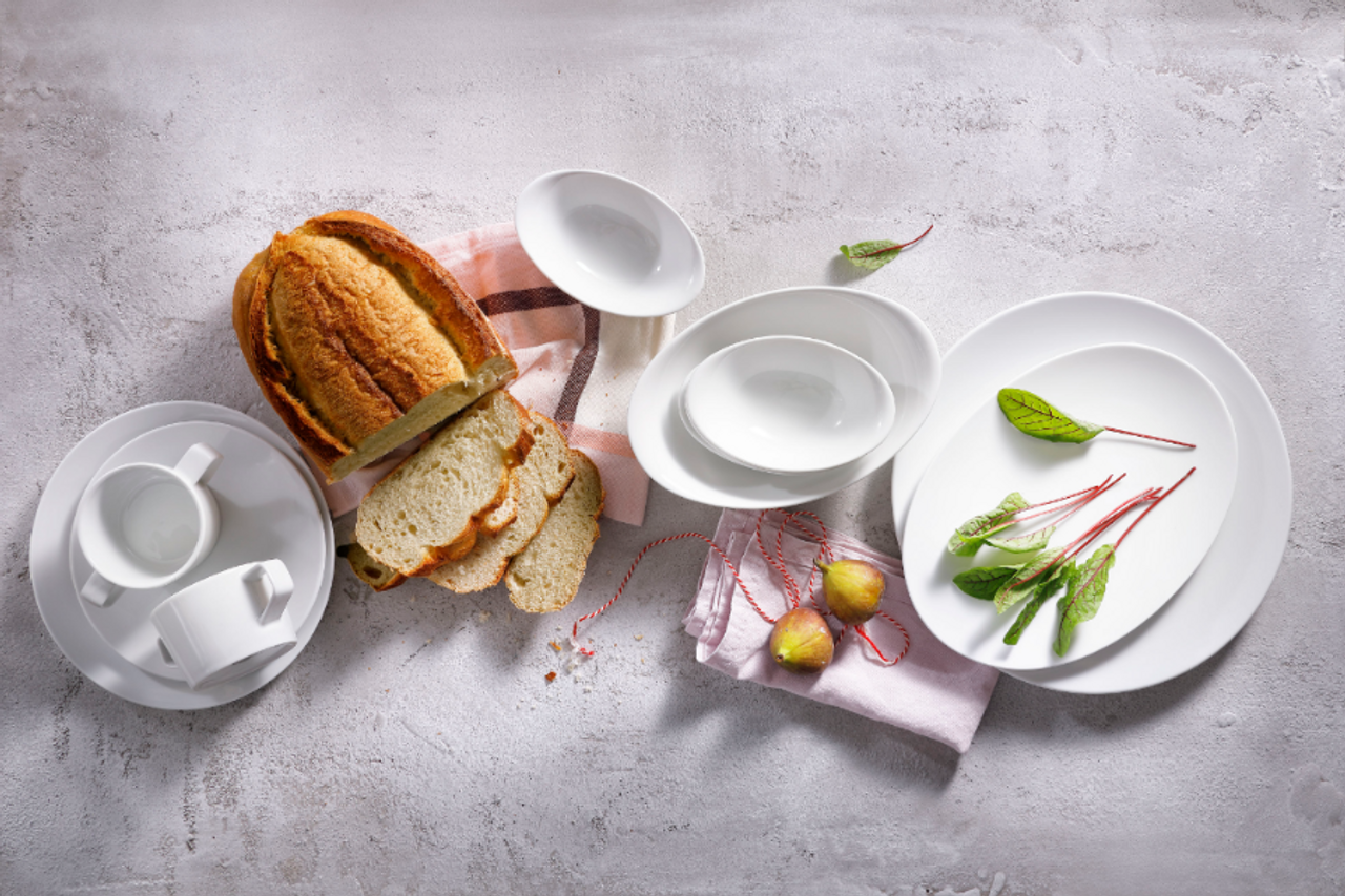 Palmer Bord coupe White Delight 30 x 21,5 см Porselein Wit