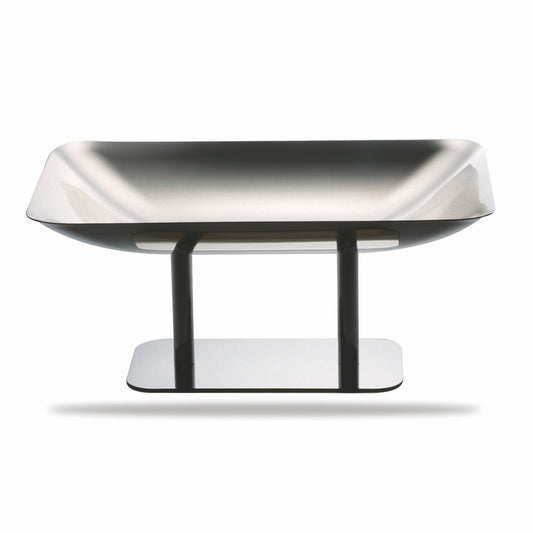 Elevated Rectangular Centerpiece / Fruit Bowl With Stand;  H: 7-1/8" L: 15" W: 9-7/8"