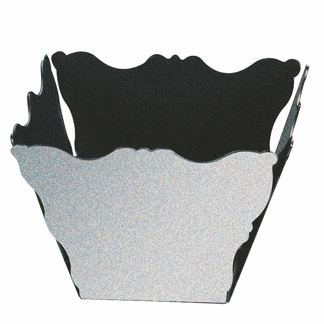 Bread Basket;  Pewter 6-3/8" X 6-3/8" H: 4-1/3"