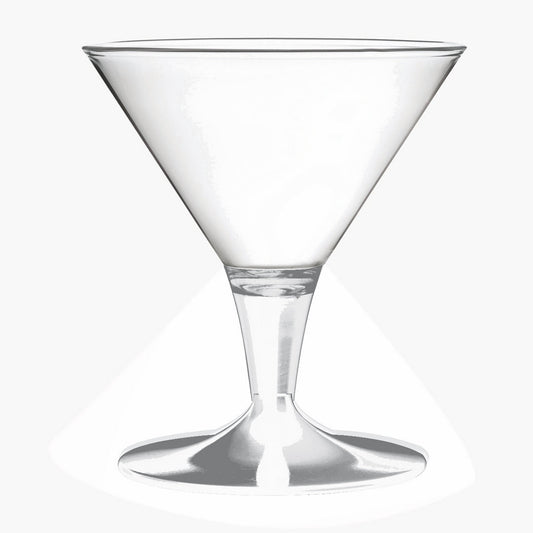 Polycarbonate Ice Cream Cup, Clear Bowl With Transparent Color Stem And Foot Transparent