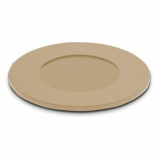 Wenge Wood Finish Round Charger;  D: 13" Oak