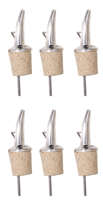 bar-professional-schenker-natuurkurk-met-lange-schenker-barware-kurk-zilver-6-stuks_