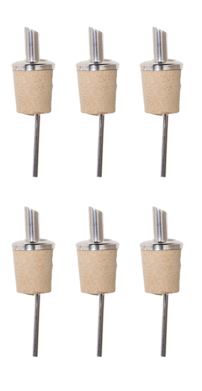 bar-professional-schenker-natuurkurk-met-korte-schenker-neutraal-kunststof-rvs-zilver-6-stuks_