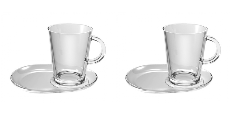 pasabahce-theeglas-en-schotel-tribeca-40-cl-18-cm-transparant-2-stuks_