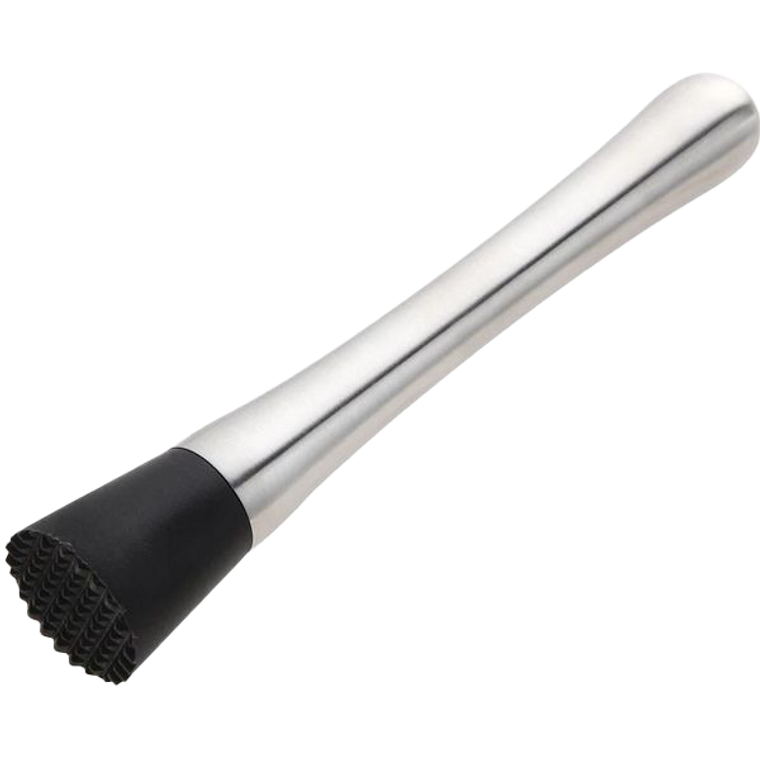 bar-professional-muddler-26-5-cm-kunststof-rvs-zwart-zilver_