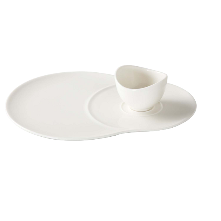 vivo-serveerbord-met-dipschaal-voice-basic-porselein-4-delig_