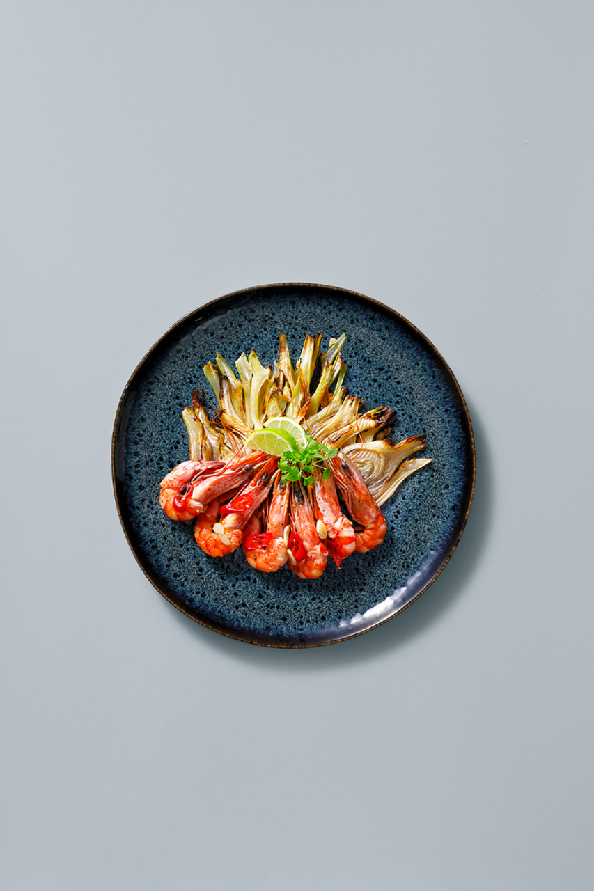 Тарелка Palmer Eccentric 28 см, керамогранит, синяя 