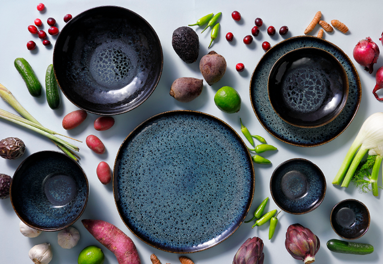 Миска Palmer Bowl Eccentric 15 см, 85 мл, керамическая, синяя 