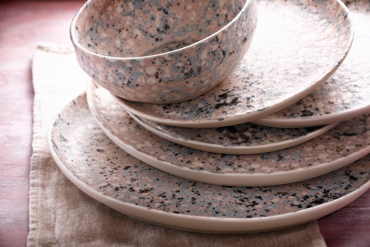 Palmer Bord Confetti 21,5 см Stoneware Roze 