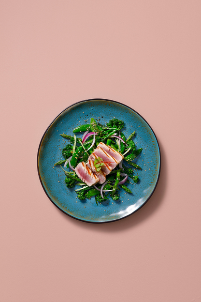 Тарелка Palmer Lotus 27,5 см, керамогранит, бирюзовый 