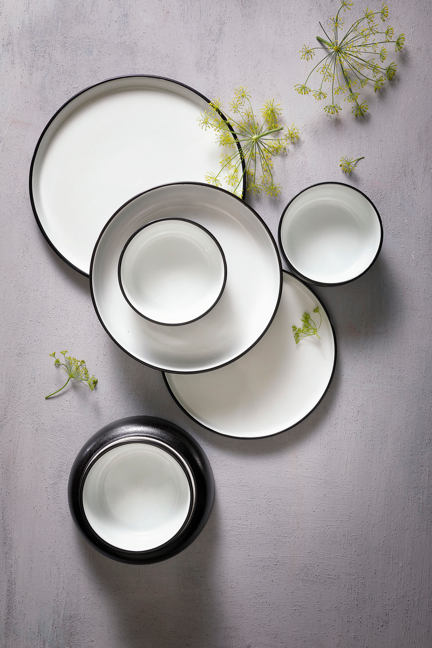 Тарелка Maastricht Porselein Cosmic 20 см Белый Черный 