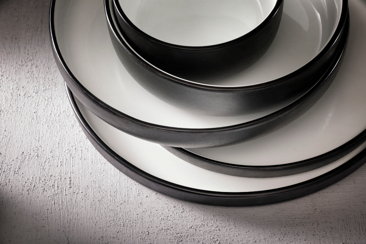 Maastricht Porselein Bord Cosmic 25 см Wit Zwart 