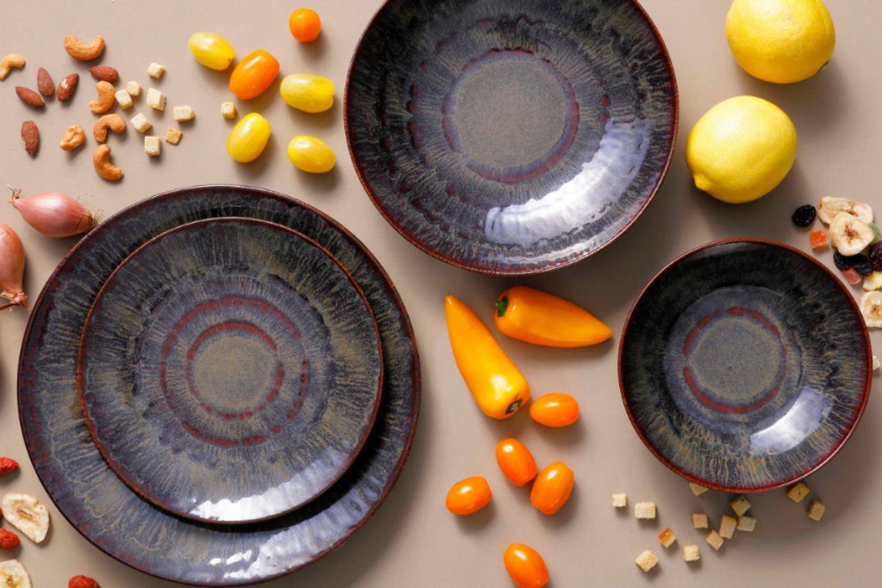 Тарелка-купе Palmer Victory 21 см, керамогранит, коричневый 