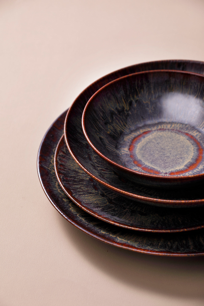 Тарелка-купе Palmer Victory 21 см, керамогранит, коричневый 