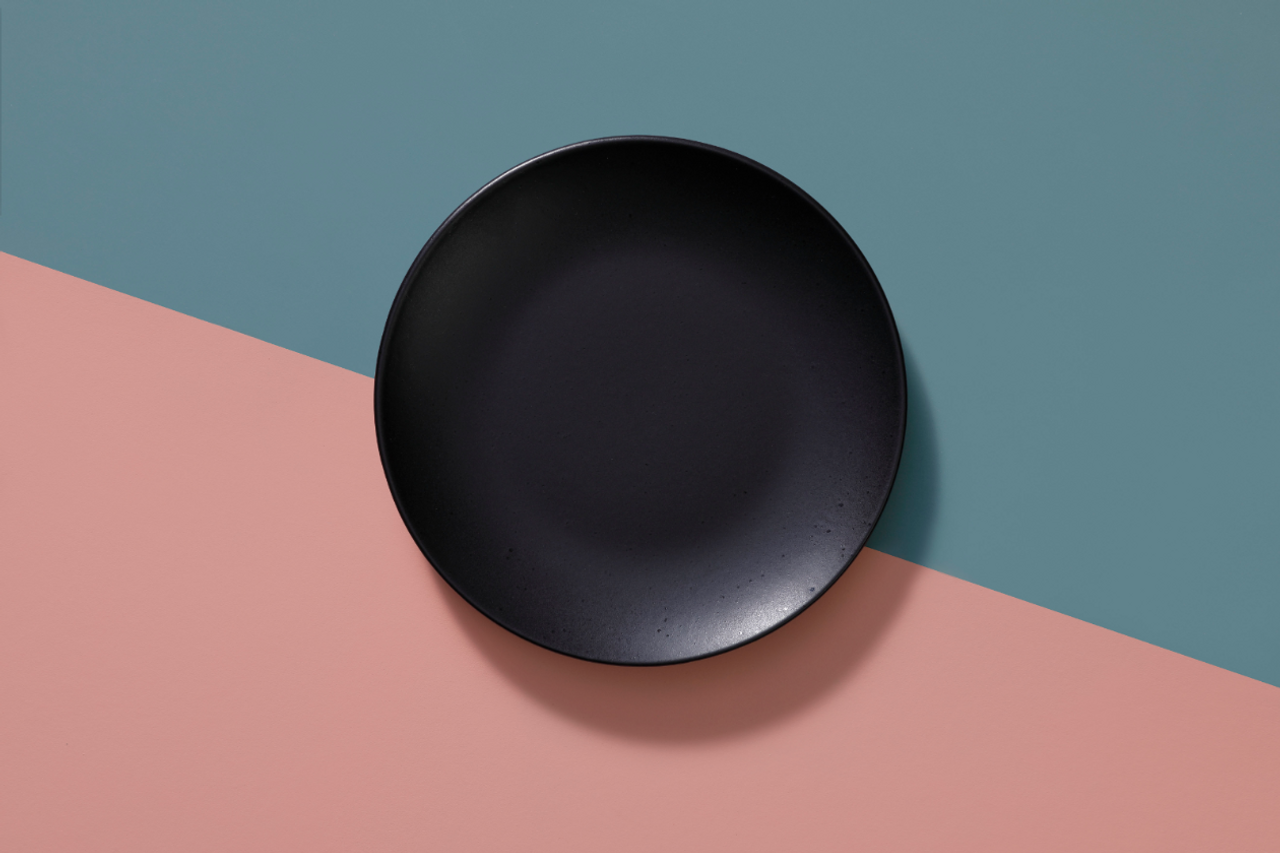 Mammoet Bord Moon 27.5 cm Stoneware Zwart