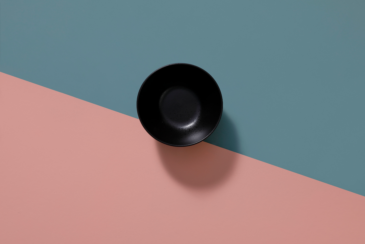 Mammoet Schaal Moon 15 cm Stoneware Zwart