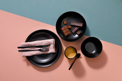 Mammoet Schaal Moon 15 cm Stoneware Zwart