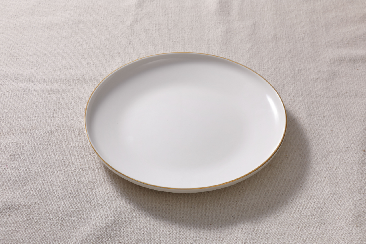 Maastricht Porselein plate Ligne D'or 27 cm White 
