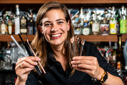 Барные профессиональные трубочки для питья Инструменты 20 см Полипропилен Zwart 200 шт. 