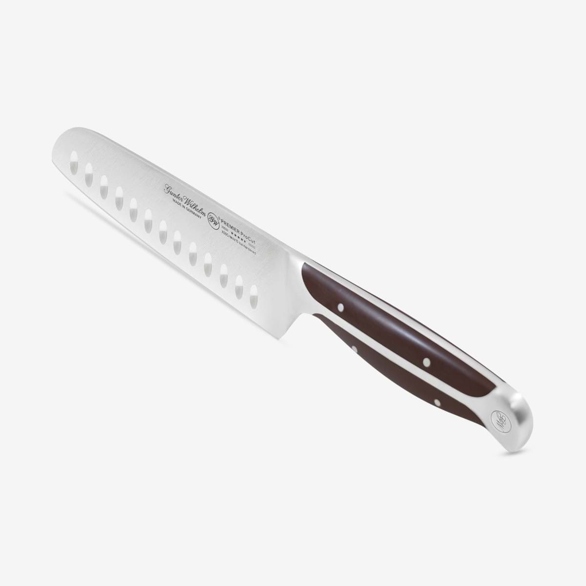 Gunter Wilhelm Thunder Santoku Knife, 7 Inch | Dark Brown ABS Handle SKU: 30-315-0407