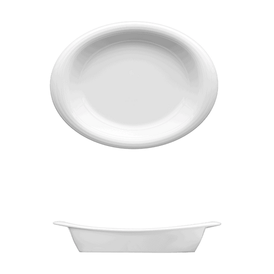 Oval Dish | Catalog Number: 010 0065 | Dimensions: 10 1/4 x 7 7/8 in (26 x 21 cm) 16 fl oz (473 ml)