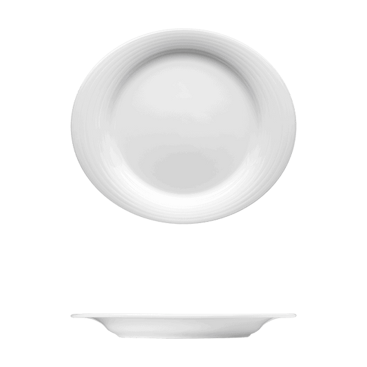 Oval Deep Plate | Catalog Number: 010 0020 | Dimensions: 9 5/8 x 8 1/4 in (25 x 22 cm)